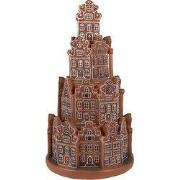 Clayre & Eef Gingerbread house met LED Ø 18x33 cm Bruin Polyresin