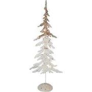 Clayre & Eef Decoratie Beeld Kerstboom 45 cm Wit Bruin Metaal