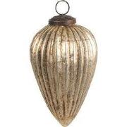 Clayre & Eef Kerstbal Ø 7x11 cm Goudkleurig Glas