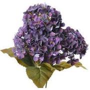 Clayre & Eef Kunstbloem Hortensia 44 cm Paars Kunststof