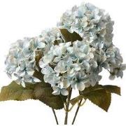 Clayre & Eef Kunstbloem Hortensia 45 cm Blauw Kunststof