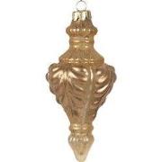 Clayre & Eef Kerstbal Ø 7x14 cm Goudkleurig Glas