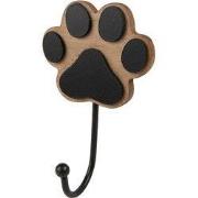 Clayre & Eef Wandhaak 9x5x14 cm Bruin Hout Hondenpoot