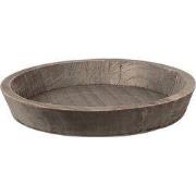 Clayre & Eef Decoratie schaal Ø 27x4 cm Bruin Hout