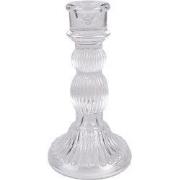 Clayre & Eef Kandelaar Ø 8x15 cm Transparant Glas