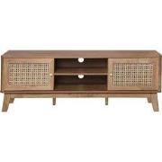 TV-meubel 2 Deuren in Rotanvlechtwerk L140 cm - PALMO