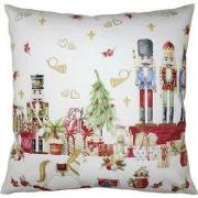 Clayre & Eef Kussenhoes 45x45 cm Rood Wit Polyester Notenkrakers