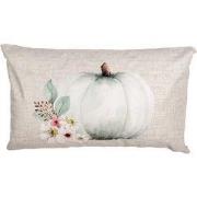 Clayre & Eef Kussenhoes 30x50 cm Beige Groen Polyester Pompoen