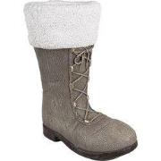 Clayre & Eef Kerstdecoratie Beeld Laars 37x23x43 cm Grijs Keramisch ma...