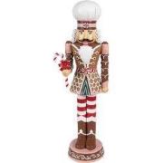 Clayre & Eef Decoratie Beeld Notenkraker 15x12x46 cm Bruin Kunststof