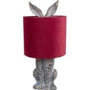 Clayre & Eef Tafellamp Konijn Ø 20x43 cm Bruin Rood Polyresin