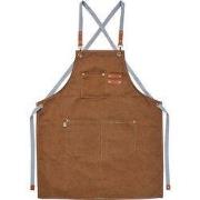 Clayre & Eef Keukenschort 63x75cm Bruin Polyester