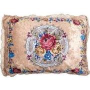 Clayre & Eef Sierkussen 70x50x6 cm Beige Synthetisch Bloemen