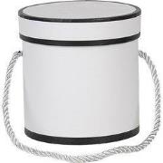 Clayre & Eef Geschenkdoos Ø 12x12 cm Wit Karton