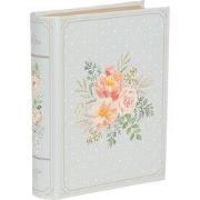 Clayre & Eef Opbergdoos Boeken 17x14x5 cm Blauw Roze Karton Bloemen