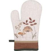 Clayre & Eef Ovenwant 18x30 cm Beige Katoen Paddenstoelen