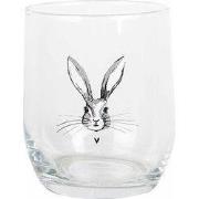 Clayre & Eef Waterglas 300 ml Transparant Glas Konijn