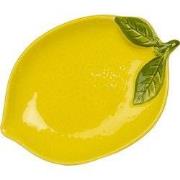 Clayre & Eef Schaal Citroen Ø 15 cm Geel Keramiek
