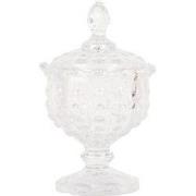 Clayre & Eef Voorraadpot Ø 9x16 cm Transparant Glas