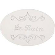 Clayre & Eef Zeepbakje 13x9x3 cm Wit Keramiek