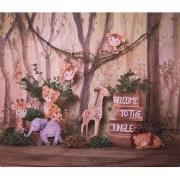 Clayre & Eef Achtergronddoek 180x210 cm Bruin Textiel Jungle