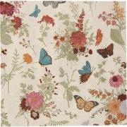 Clayre & Eef Servetten Papier Set van 20 Beige Papier Bloemen