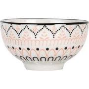 Clayre & Eef Kom 125 ml Wit Zwart Keramiek