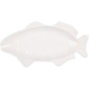 Clayre & Eef Schaal Vis 30x15x3 cm Wit Keramiek