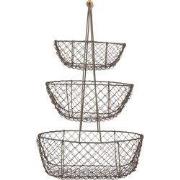 Clayre & Eef Opbergmand 30x22x50 cm Zwart Metaal