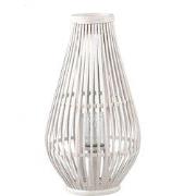 PTMD Lantaarn Lysia - 25x25x48 cm - Glas - Wit