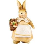 Clayre & Eef Decoratie Beeld Konijn 13 cm Bruin Kunststof