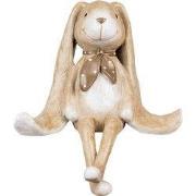 Clayre & Eef Decoratie Beeld Konijn 20x13x24 cm Bruin Kunststof