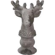 Clayre & Eef Decoratie Beeld Hert 17x14x26 cm Grijs Steen