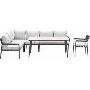 Garden Impressions Tineo lounge dining set 6-delig incl stoel - donker...
