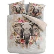 Zydante® Dekbedovertrek Printed 140x200/220cm – Tusks & Petals – met 1...
