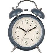 Clayre & Eef Wekker Analoog Ø 9x5x13 cm Blauw Metaal