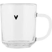 Clayre & Eef Theeglas 200 ml Transparant Glas Hart