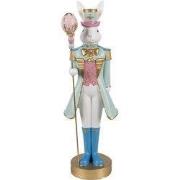 Clayre & Eef Decoratie Beeld Konijn 10x9x31 cm Wit Kunststof