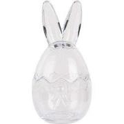 Clayre & Eef Glazen potje Ei Ø 9x17 cm Transparant Glas