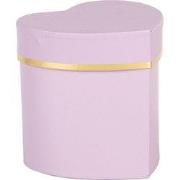 Clayre & Eef Geschenkdoos 10x10x10 cm Paars Karton