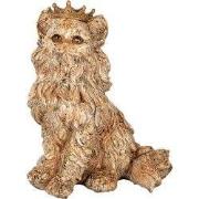 Clayre & Eef Decoratie Beeld Kat 23x19x28 cm Beige Kunststof