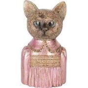 Clayre & Eef Decoratie Beeld Kat 14x11x23 cm Bruin Kunststof