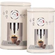 Clayre & Eef Blikken Bewaardoos 20x13x9 / 18x11x7 cm Beige Metaal Koff...