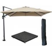 Garden Impressions Hawaii zweefparasol 300x300 cm carbon black / taupe...