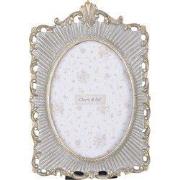 Clayre & Eef Fotolijst 13x18 cm Grijs Goudkleurig Kunststof