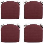 Madison -  Zitkussen Panama bordeaux - Ca. 46x48 cm - Set van 4