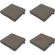 Madison -  Zitkussen Taupe canvas eco+ - Ca. 40x40 cm - Set van 4