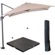 Garden Impressions Hawaii zweefparasol S 250x250 - donker grijs/ecru m...