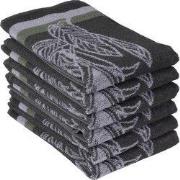 DoubleDry Luxe Keukenhanddoeken Set - 6 Stuks - 50x50 cm - 100% Katoen...