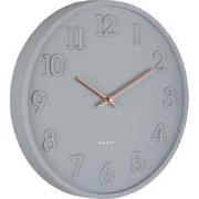 Wandklok Calma - Donkergrijs - 3.8x30x30cm